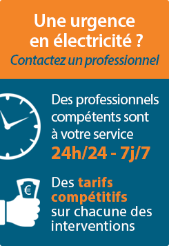 Une urgence en électricité ? Contactez un professionel. DES PROFESSIONNELS COMPETENS SONT A VOTRE SERVICE 24H/24 - 7j/7. DES TARIFS COMPETITIFS SUR CHACUNE DES INTERVENTIONS